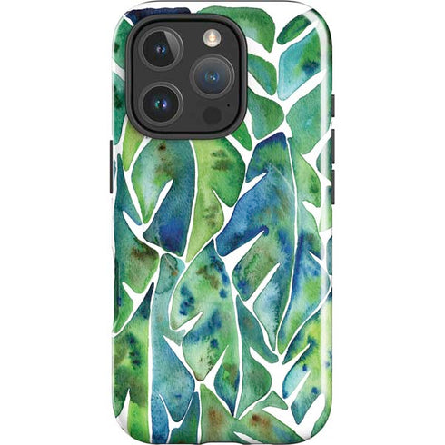 Tropical Leaves by Cat Coq iPhone 16 Pro Magsafe Impact Case